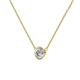 3 - Merilyn 4.80 mm Round Diamond Bezel Set Solitaire Pendant 