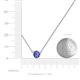 3 - Merilyn 5.40 mm Round Tanzanite Bezel Set Solitaire Pendant 