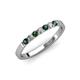 3 - Fiala 2.00 mm Diamond and Lab Created Alexandrite 7 Stone Wedding Band 