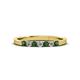 2 - Fiala 2.00 mm Diamond and Lab Created Alexandrite 7 Stone Wedding Band 