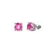 1 - Alina Pink Sapphire (5.5mm) Solitaire Stud Earrings 