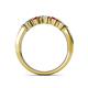 5 - Talia 3.40 mm Ruby and Diamond 5 Stone Wedding Band 