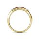 5 - Talia 3.00 mm Ruby and Diamond 5 Stone Wedding Band 