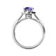 5 - Vida Signature Iolite and Diamond Halo Engagement Ring 