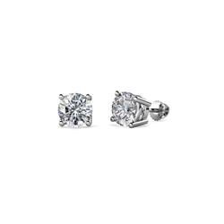 Alina Diamond Solitaire Stud Earrings Diamond Four Prong Solitaire Womens Stud Earrings ctw K White Gold