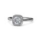 1 - Alaina Signature Round Diamond Halo Engagement Ring 