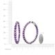 4 - Carisa 3.50 mm Amethyst Hoop Earrings 