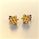 2 - Amora Citrine Flower Earrings 