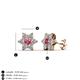 3 - Amora Pink Tourmaline and Lab Grown Diamond Flower Earrings 