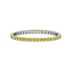 Joyce Yellow Sapphire Eternity Band Yellow Sapphire Common Prong Womens Eternity Ring Stackable ctw K White Gold