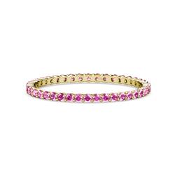Joyce Pink Sapphire Eternity Band Pink Sapphire Common Prong Womens Eternity Ring Stackable ctw K Yellow Gold