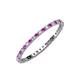 3 - Joyce 1.50 mm Amethyst and Diamond Eternity Band 