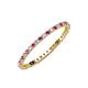 3 - Joyce 1.50 mm Rhodolite Garnet and Diamond Eternity Band 