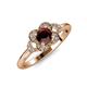 4 - Kyra Signature Red Garnet and Diamond Engagement Ring 