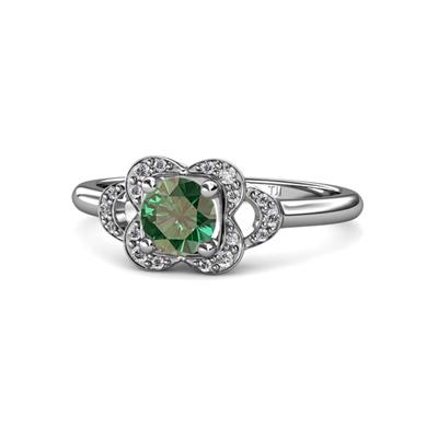 Kyra Signature Diamond and Lab Created Alexandrite Engagement Ring