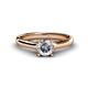1 - Corona 1.00 ct IGI Certified Lab Grown Diamond Round (6.50 mm) Solitaire Engagement Ring 
