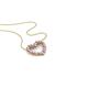 1 - Zayna 2.00 mm Round Pink Sapphire and Diamond Heart Pendant 