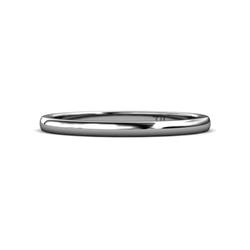 Reese High Polish Plain Wedding Band High Polish Womens Plain Wedding Band Stackable K White Gold