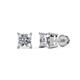 1 - Zoey Princess Cut Diamond  1 1/2 ctw (SI2/HI) Four Prongs Solitaire Stud Earrings 