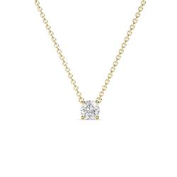 Juliana Round White Sapphire Solitaire Pendant Necklace ct Round White Sapphire Womens Solitaire Pendant Necklace K Yellow GoldIncluded Inches K Yellow Gold Chain