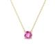 1 - Juliana 5.00 mm Round Lab Created Pink Sapphire Solitaire Pendant Necklace 