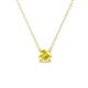 1 - Juliana 5.00 mm Round Lab Created Yellow Sapphire Solitaire Pendant Necklace 