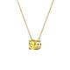 3 - Juliana 5.00 mm Round Lab Created Yellow Sapphire Solitaire Pendant Necklace 