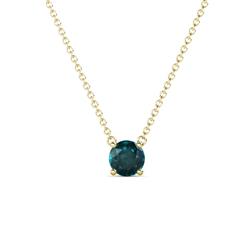 Juliana Round London Blue Topaz Solitaire Pendant Necklace ct Round London Blue Topaz Womens Solitaire Pendant Necklace K Yellow GoldIncluded Inches K Yellow Gold Chain