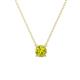 1 - Juliana 5.00 mm Round Yellow Diamond Solitaire Pendant Necklace 