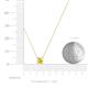 4 - Juliana 5.00 mm Round Lab Created Yellow Sapphire Solitaire Pendant Necklace 