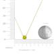 4 - Juliana 5.00 mm Round Yellow Diamond Solitaire Pendant Necklace 