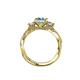 5 - Alika Signature Aquamarine and Diamond Three Stone Engagement Ring 