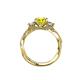 5 - Alika Signature Yellow and White Diamond Three Stone Engagement Ring 