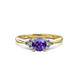 2 - Eve Signature 5.80 mm Iolite and Diamond Engagement Ring 