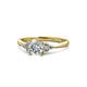 1 - Eve Signature 1.02 ctw IGI Certified Lab Grown Diamond Round (5.80 mm) & Natural Diamond (2.20 mm) Engagement Ring 