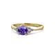 1 - Eve Signature 5.80 mm Iolite and Diamond Engagement Ring 