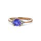 1 - Eve Signature 5.80 mm Tanzanite and Diamond Engagement Ring 