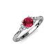 3 - Eve Signature 5.80 mm Ruby and Diamond Engagement Ring 