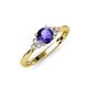 3 - Eve Signature 5.80 mm Iolite and Diamond Engagement Ring 