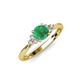 3 - Eve Signature 5.80 mm Emerald and Diamond Engagement Ring 