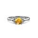 2 - Eve Signature 5.80 mm Citrine and Diamond Engagement Ring 