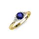 3 - Eve Signature 5.80 mm Blue Sapphire and Diamond Engagement Ring 