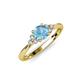 3 - Eve Signature 5.80 mm Blue Topaz and Diamond Engagement Ring 