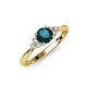 3 - Eve Signature 5.80 mm London Blue Topaz and Diamond Engagement Ring 