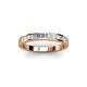 2 - Aaryn 1.50 mm Princess Cut Natural Diamonds Wedding Band 