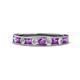 1 - Kathiryn 2.70 mm Amethyst and Diamond 11 Stone Wedding Band 