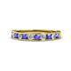 1 - Kathiryn 3.00 mm Tanzanite and Diamond 11 Stone Wedding Band 