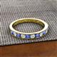 2 - Kathiryn 3.00 mm Tanzanite and Diamond 11 Stone Wedding Band 