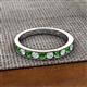 2 - Kathiryn 3.00 mm Green Garnet and Diamond 11 Stone Wedding Band 