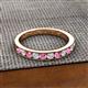 2 - Kathiryn 3.00 mm Pink Sapphire and Diamond 11 Stone Wedding Band 